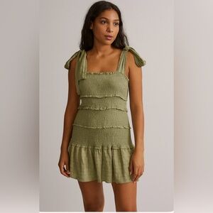 Lizard Thicket Green Tiered Dress